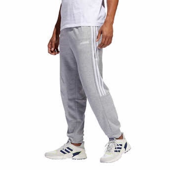 New Men’s Adidas Joggers Sweatpants Gray - Picture 3 of 10
